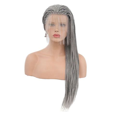 black and gray lace front wig